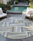 LOOMLAN Rugs Azura Brown Washable Indoor-Outdoor Rug