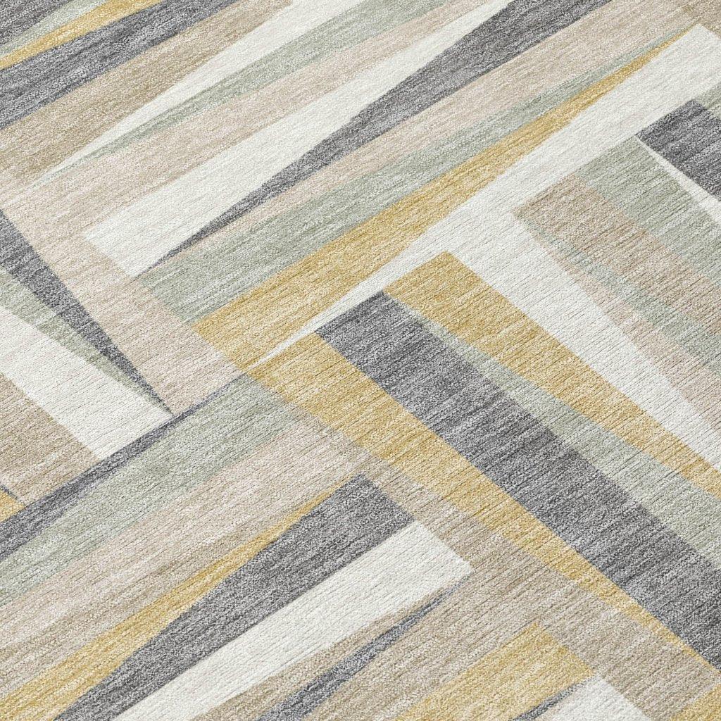 LOOMLAN Rugs Azura Brown Washable Indoor-Outdoor Rug