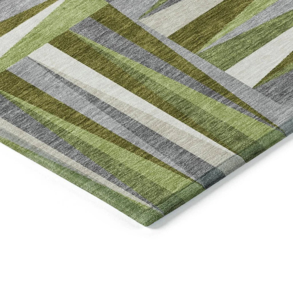 LOOMLAN Rugs Azura Green Washable Indoor-Outdoor Rug