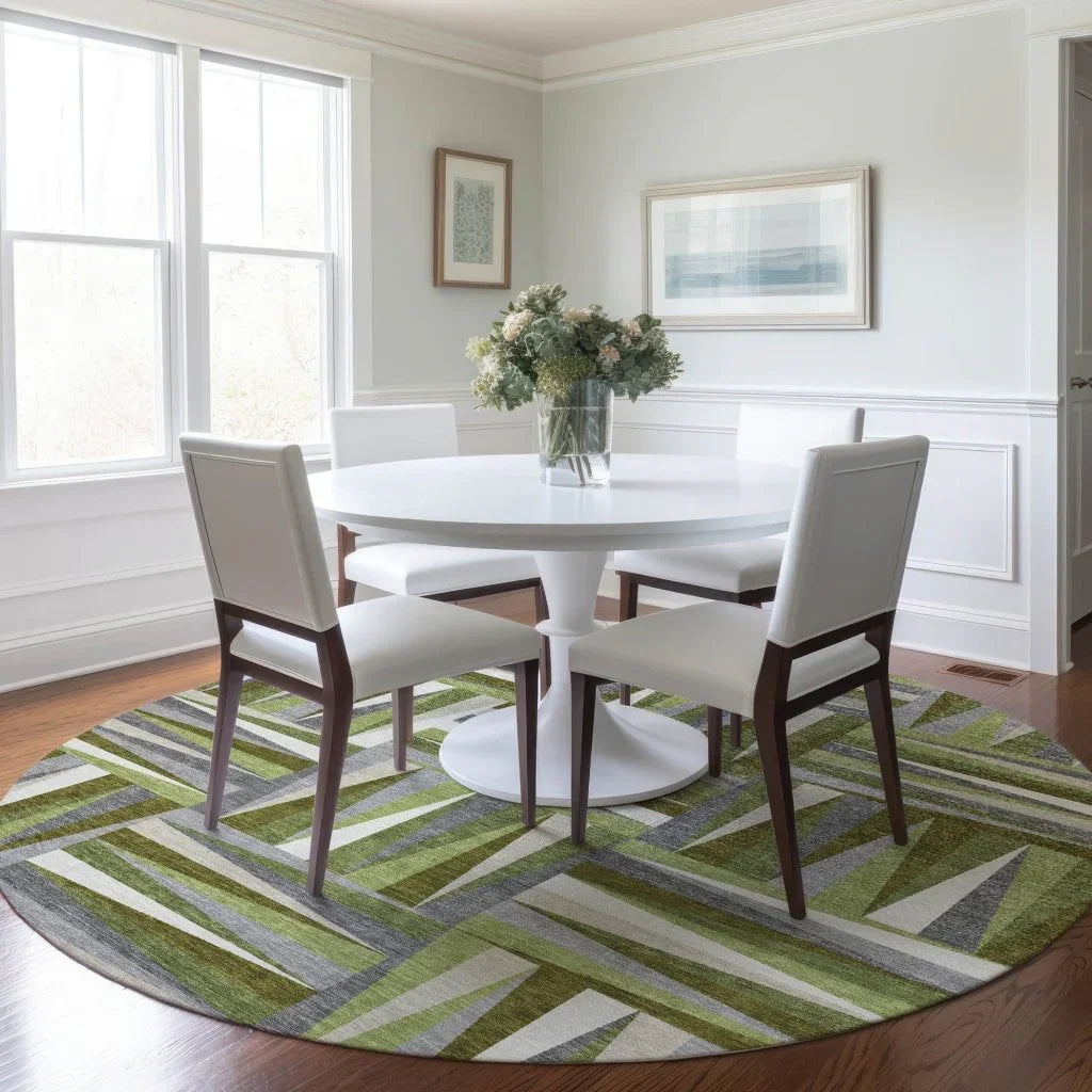 LOOMLAN Rugs Azura Green Washable Indoor-Outdoor Rug
