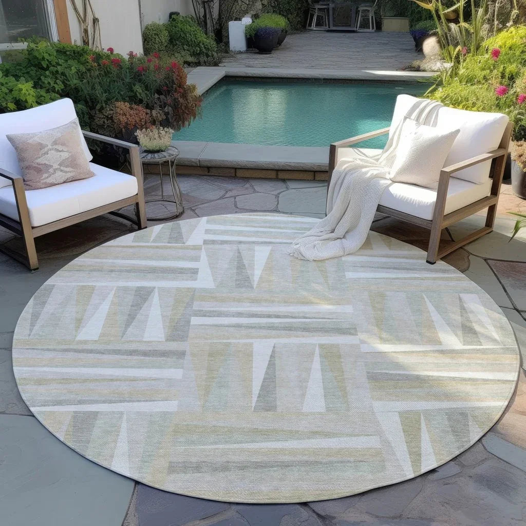 LOOMLAN Rugs Azura Ivory Washable Indoor-Outdoor Rug