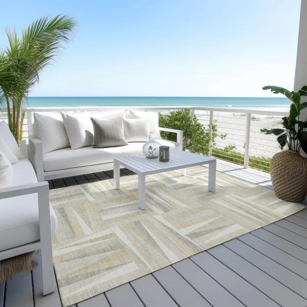 LOOMLAN Rugs Azura Ivory Washable Indoor-Outdoor Rug