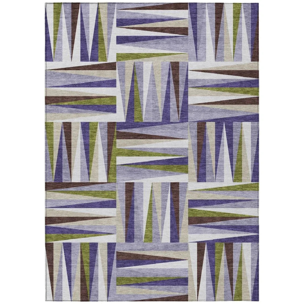 LOOMLAN Rugs Azura Lavender Washable Indoor-Outdoor Rug