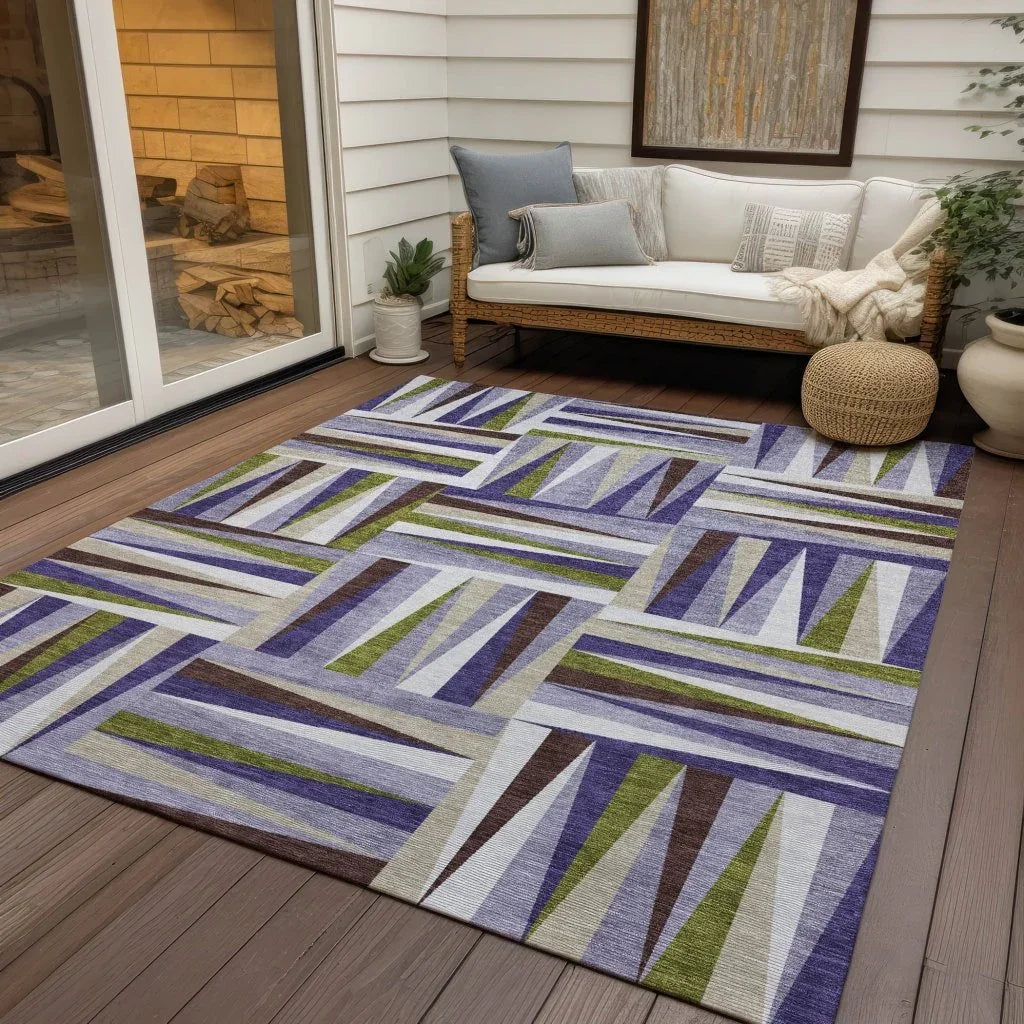 LOOMLAN Rugs Azura Lavender Washable Indoor-Outdoor Rug