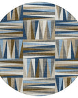 LOOMLAN Rugs Azura Navy Washable Indoor-Outdoor Rug
