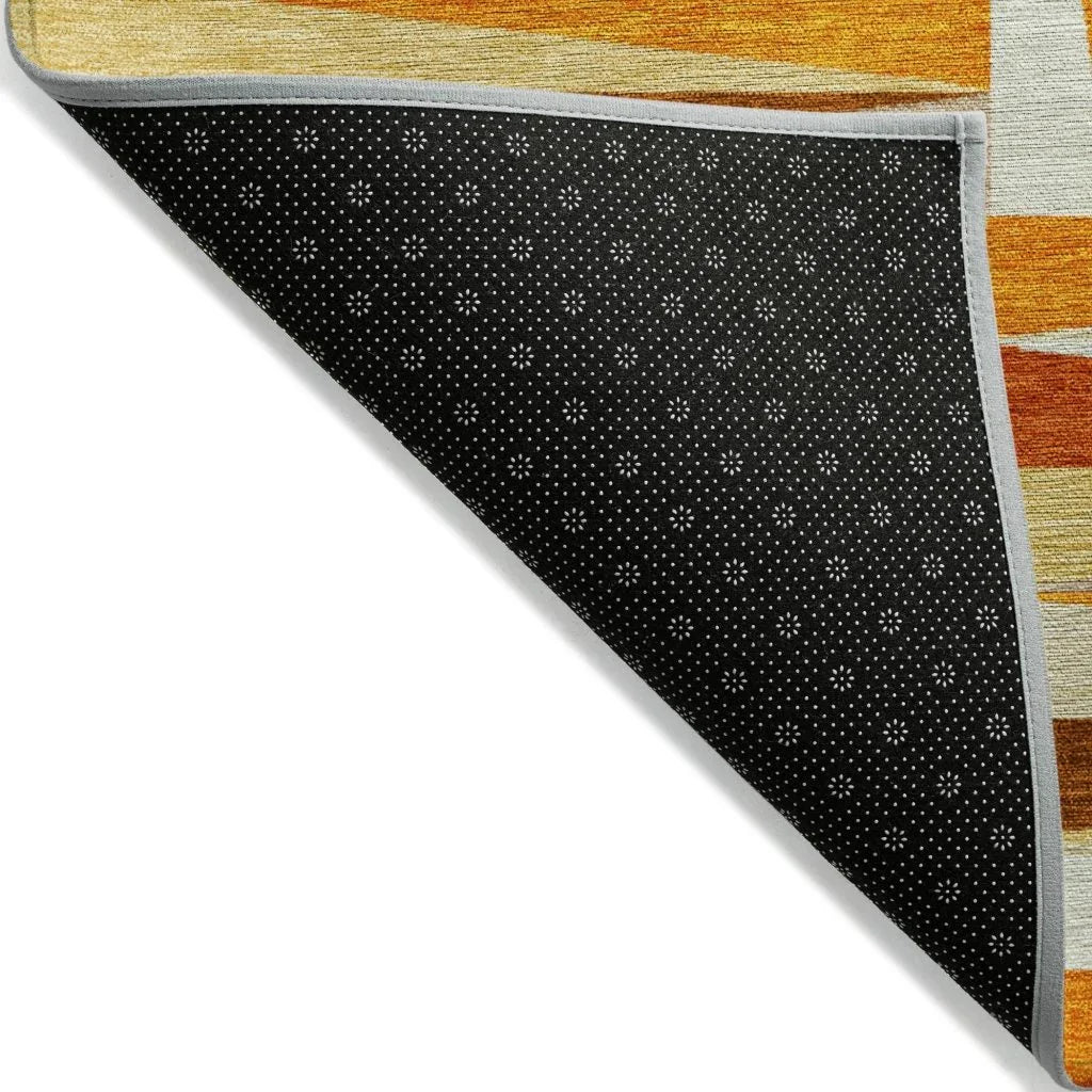 LOOMLAN Rugs Azura Orange Washable Indoor-Outdoor Rug