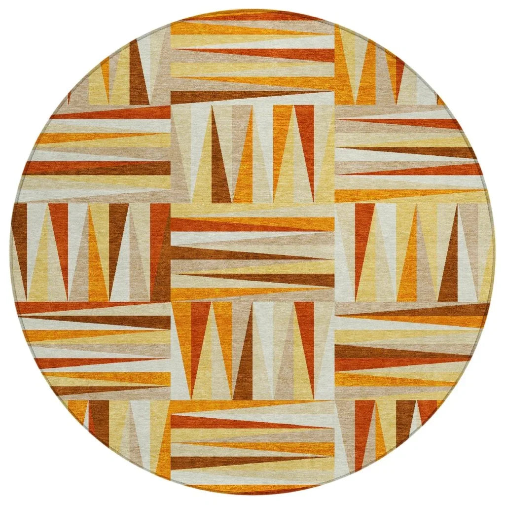 LOOMLAN Rugs Azura Orange Washable Indoor-Outdoor Rug