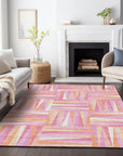 LOOMLAN Rugs Azura Pink Washable Indoor-Outdoor Rug