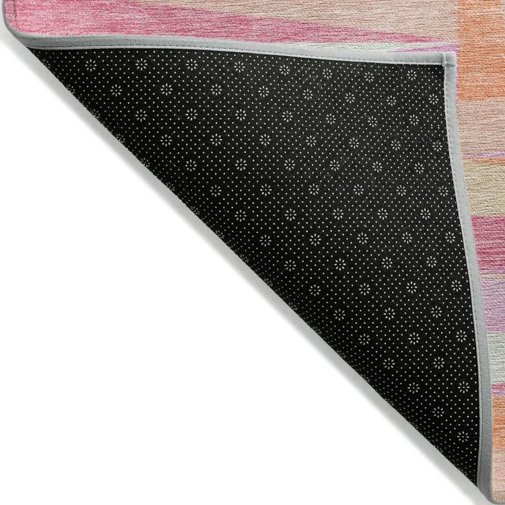 LOOMLAN Rugs Azura Pink Washable Indoor-Outdoor Rug
