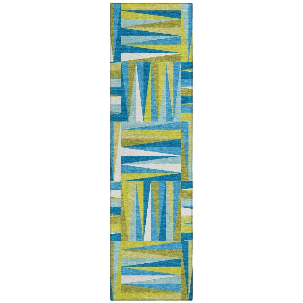 LOOMLAN Rugs Azura Teal Washable Indoor-Outdoor Rug