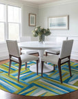 LOOMLAN Rugs Azura Teal Washable Indoor-Outdoor Rug