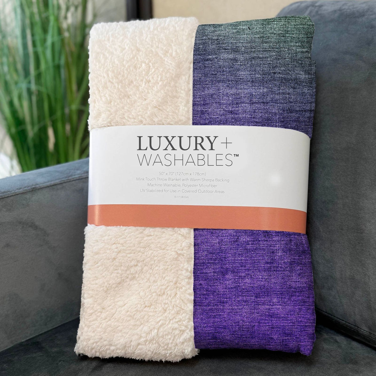 Quiet Current Green Washable Indoor-Outdoor Rug