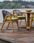 Alpine Teak Wooden Outdoor Dining Armchair