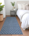 LOOMLAN Rugs Ballara Blue Washable Indoor-Outdoor Rug