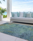 Barzane Blue Washable Indoor - Outdoor Rug - LOOMLAN - LOOMLAN Rugs - Outdoor Rugs