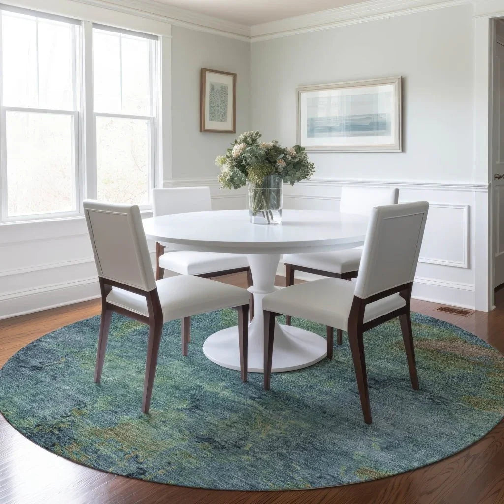Barzane Blue Washable Indoor - Outdoor Rug - LOOMLAN - LOOMLAN Rugs - Outdoor Rugs