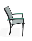 Bazza Dining Height Stacking Cafe Chair MGP Arm Accents - LOOMLAN - Telescope - Outdoor Accent Chairs