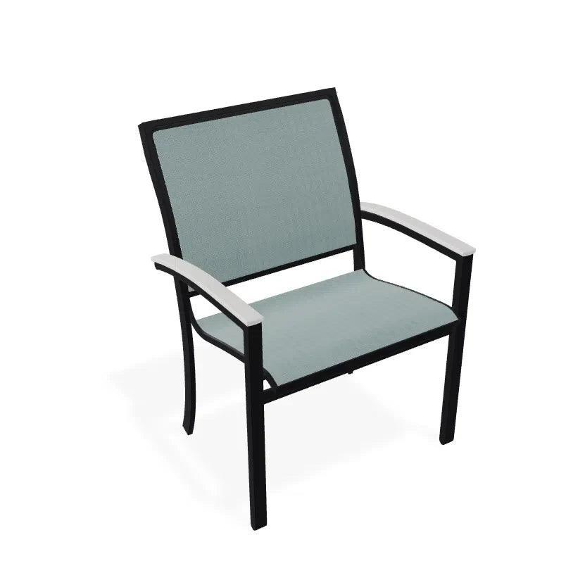Bazza Dining Height Stacking Cafe Chair MGP Arm Accents - LOOMLAN - Telescope - Outdoor Accent Chairs