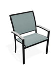 Bazza Dining Height Stacking Cafe Chair MGP Arm Accents - LOOMLAN - Telescope - Outdoor Accent Chairs