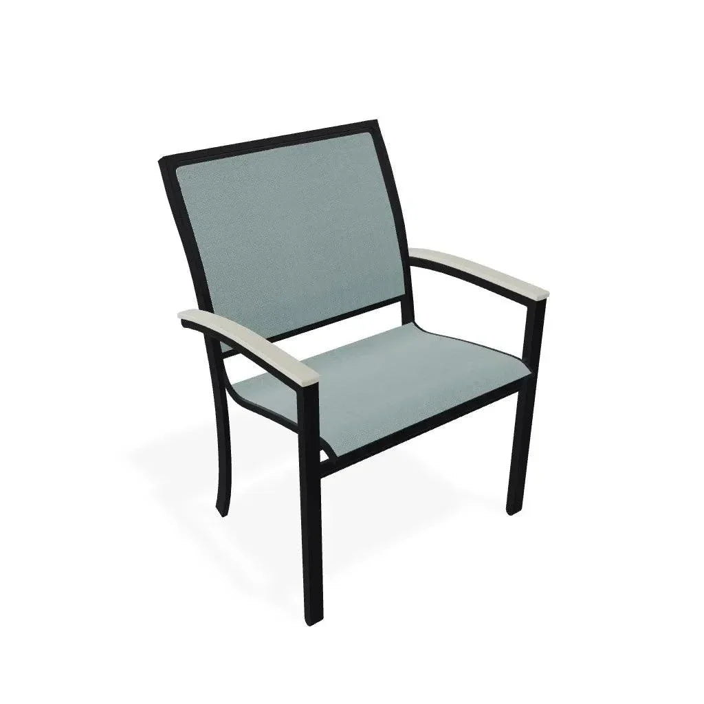 Bazza Dining Height Stacking Cafe Chair MGP Arm Accents - LOOMLAN - Telescope - Outdoor Accent Chairs