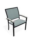 Bazza Dining Height Stacking Cafe Chair MGP Arm Accents - LOOMLAN - Telescope - Outdoor Accent Chairs