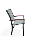 Bazza Dining Height Stacking Cafe Chair MGP Arm Accents - LOOMLAN - Telescope - Outdoor Accent Chairs