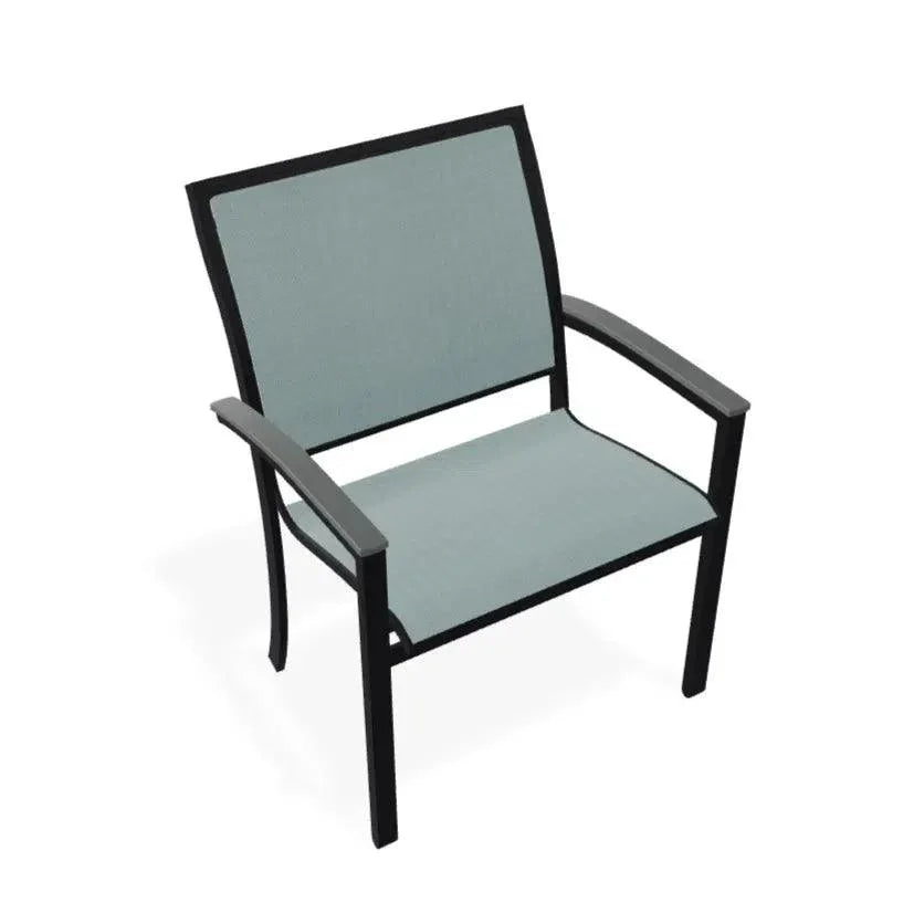 Bazza Dining Height Stacking Cafe Chair MGP Arm Accents - LOOMLAN - Telescope - Outdoor Accent Chairs