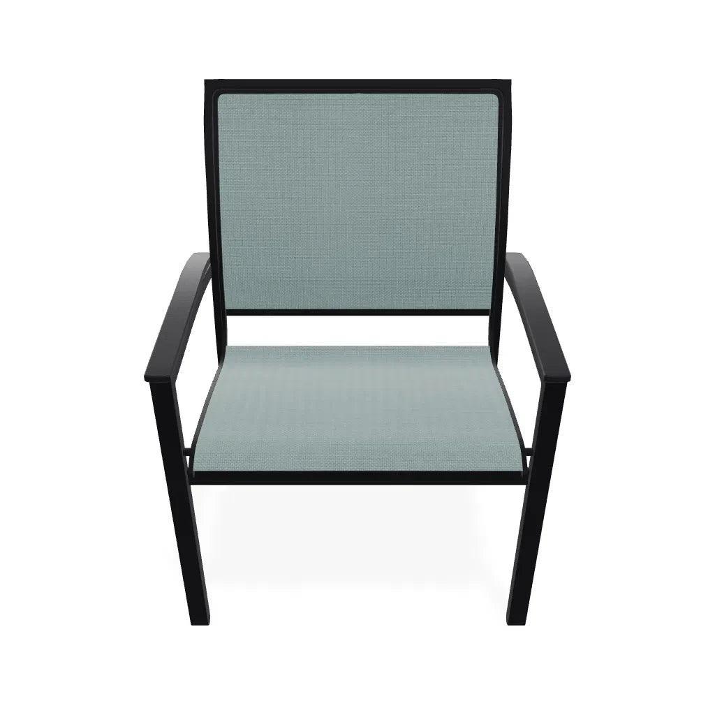 Bazza Dining Height Stacking Cafe Chair MGP Arm Accents - LOOMLAN - Telescope - Outdoor Accent Chairs