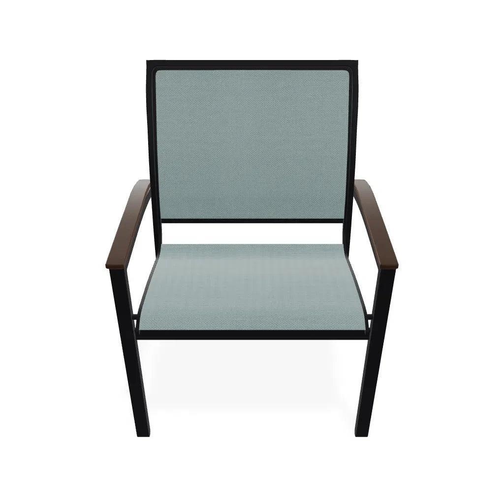 Bazza Dining Height Stacking Cafe Chair MGP Arm Accents - LOOMLAN - Telescope - Outdoor Accent Chairs