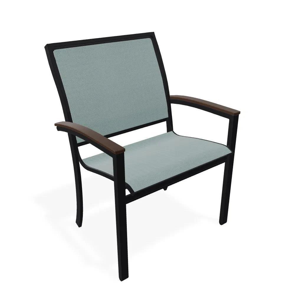 Bazza Dining Height Stacking Cafe Chair MGP Arm Accents - LOOMLAN - Telescope - Outdoor Accent Chairs