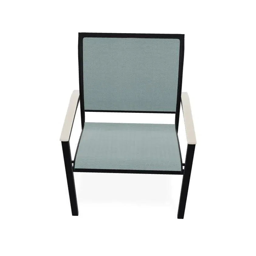 Bazza Dining Height Stacking Cafe Chair MGP Arm Accents - LOOMLAN - Telescope - Outdoor Accent Chairs