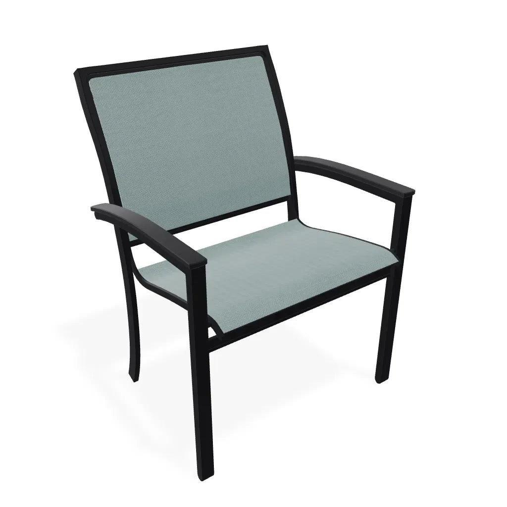 Bazza Dining Height Stacking Cafe Chair MGP Arm Accents - LOOMLAN - Telescope - Outdoor Accent Chairs