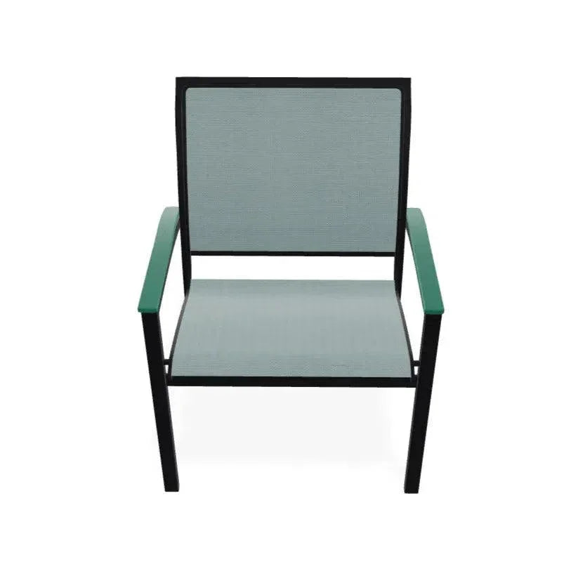 Bazza Dining Height Stacking Cafe Chair MGP Arm Accents - LOOMLAN - Telescope - Outdoor Accent Chairs