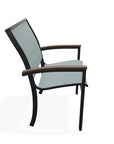 Bazza Dining Height Stacking Cafe Chair MGP Arm Accents - LOOMLAN - Telescope - Outdoor Accent Chairs
