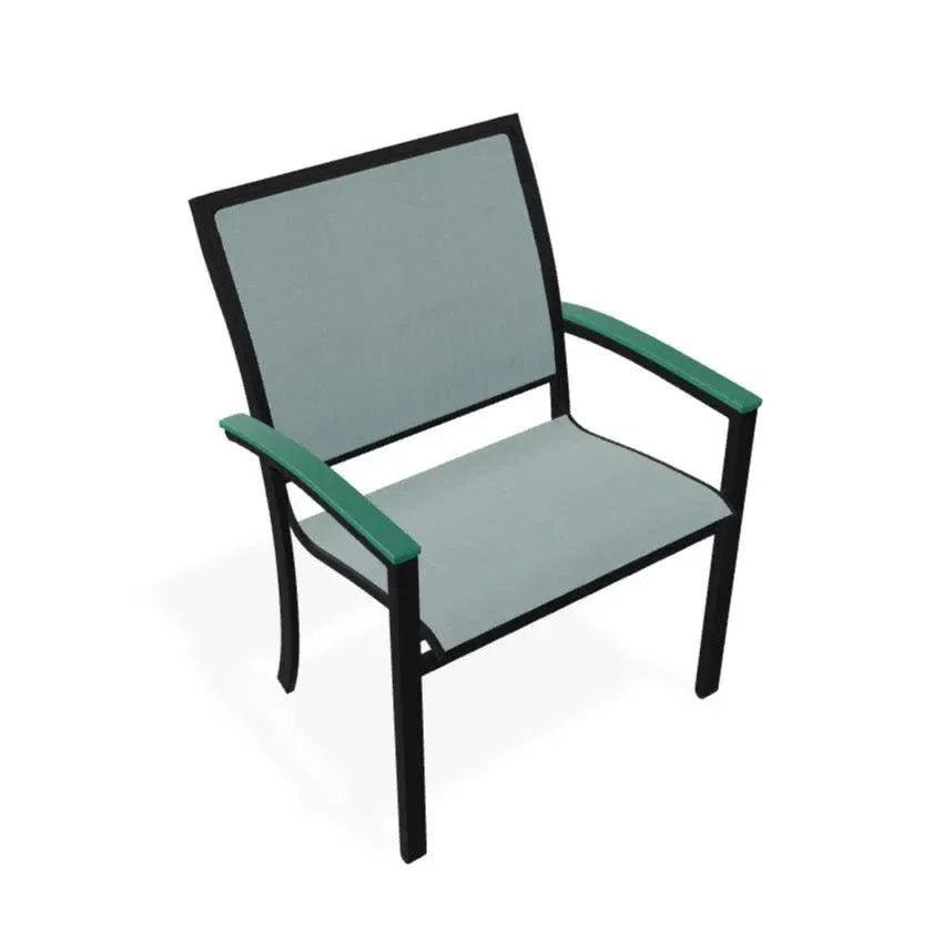 Bazza Dining Height Stacking Cafe Chair MGP Arm Accents - LOOMLAN - Telescope - Outdoor Accent Chairs