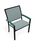 Bazza Dining Height Stacking Cafe Chair MGP Arm Accents - LOOMLAN - Telescope - Outdoor Accent Chairs