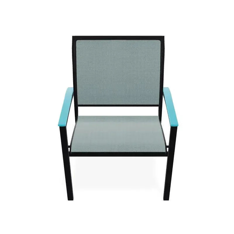 Bazza Dining Height Stacking Cafe Chair MGP Arm Accents - LOOMLAN - Telescope - Outdoor Accent Chairs