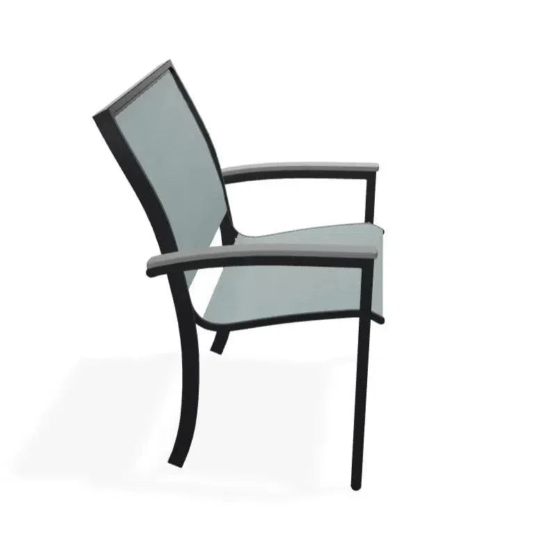 Bazza Dining Height Stacking Cafe Chair MGP Arm Accents - LOOMLAN - Telescope - Outdoor Accent Chairs