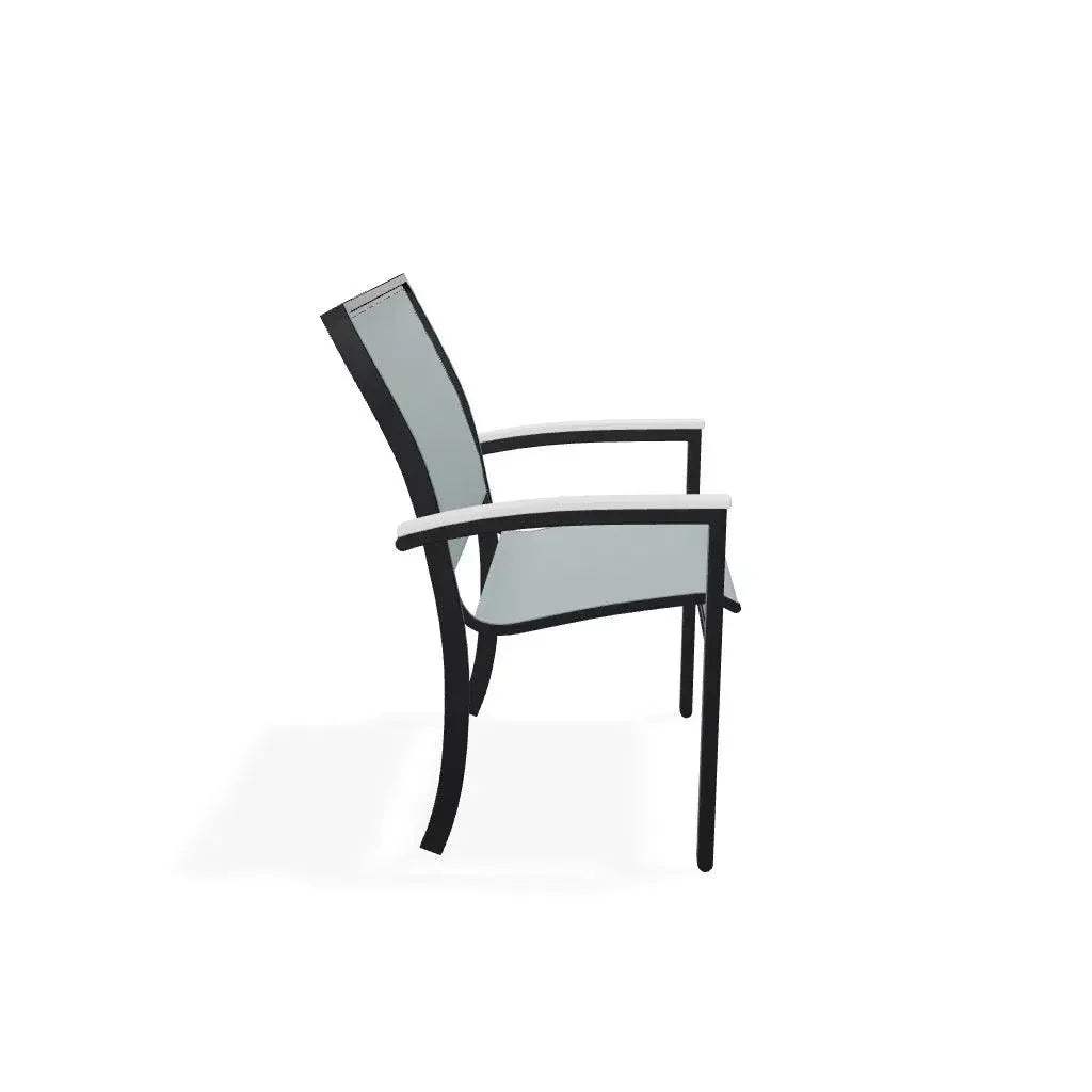 Bazza Dining Height Stacking Cafe Chair MGP Arm Accents - LOOMLAN - Telescope - Outdoor Accent Chairs