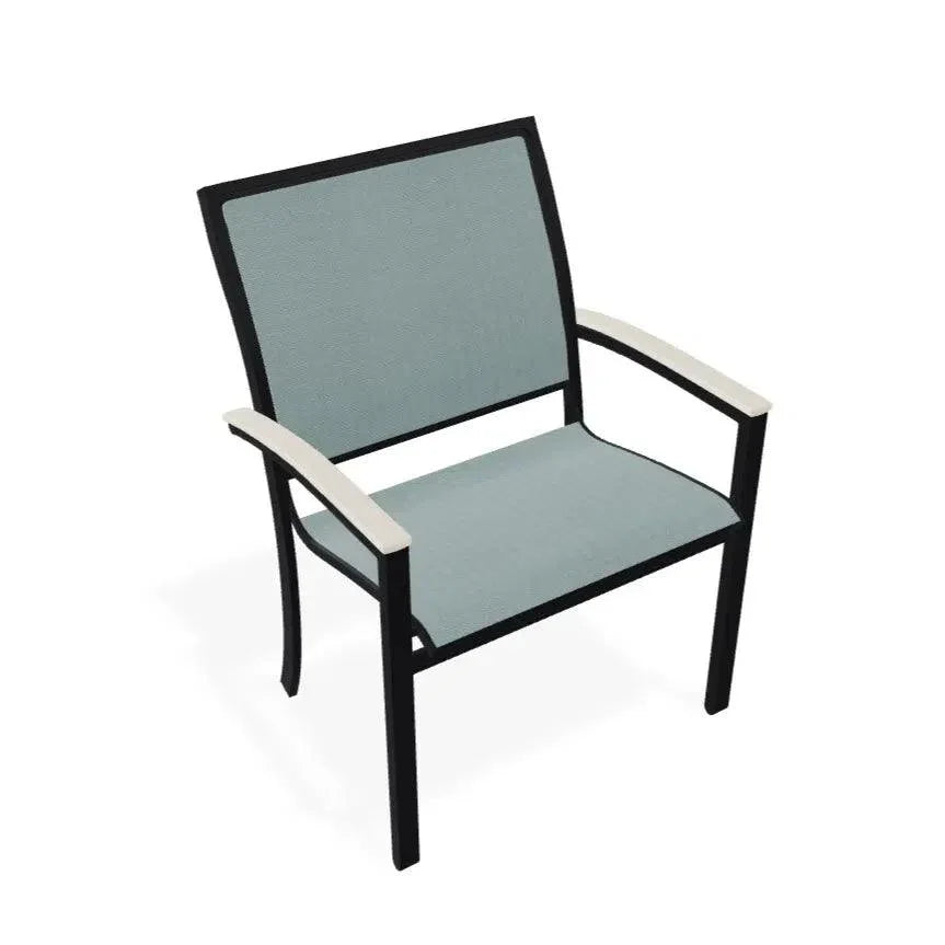 Bazza Dining Height Stacking Cafe Chair MGP Arm Accents - LOOMLAN - Telescope - Outdoor Accent Chairs