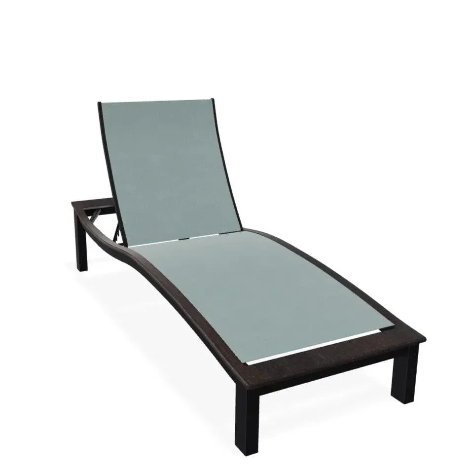 Bazza Lounge Chaise with Polymer Accent - LOOMLAN - Telescope - Outdoor Chaises