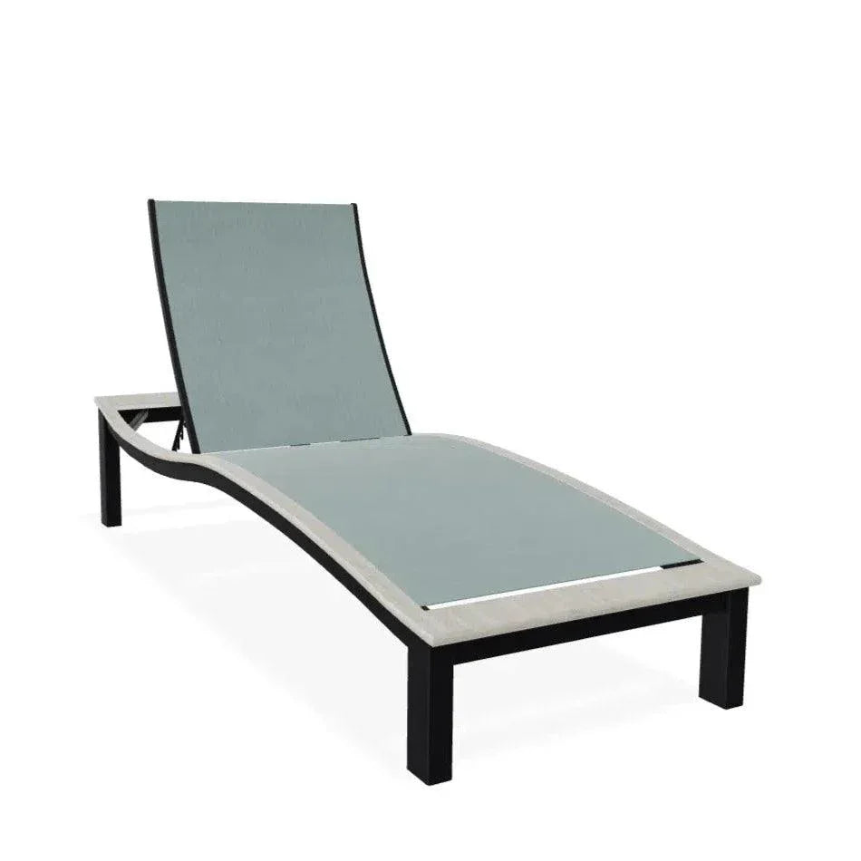 Bazza Lounge Chaise with Polymer Accent - LOOMLAN - Telescope - Outdoor Chaises