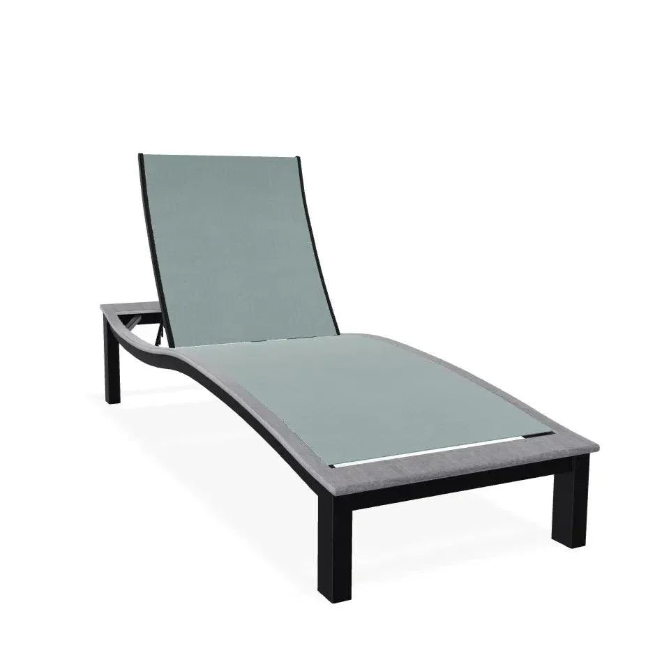 Bazza Lounge Chaise with Polymer Accent - LOOMLAN - Telescope - Outdoor Chaises