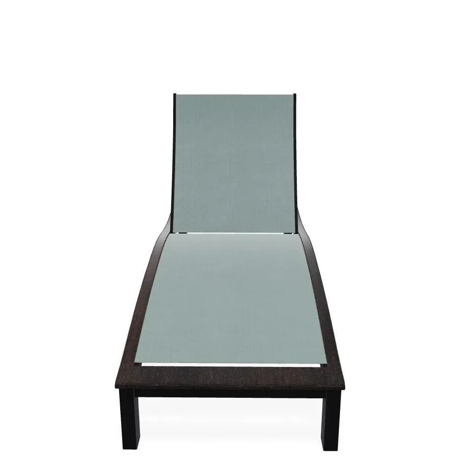 Bazza Lounge Chaise with Polymer Accent - LOOMLAN - Telescope - Outdoor Chaises