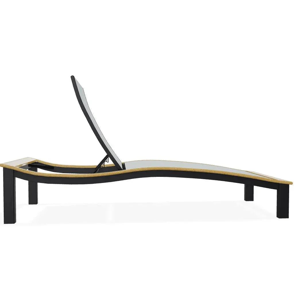 Bazza Lounge Chaise with Polymer Accent - LOOMLAN - Telescope - Outdoor Chaises