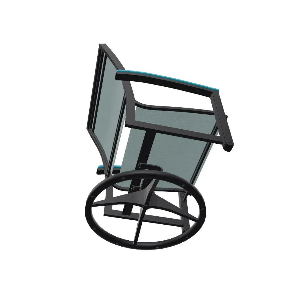 Bazza Sling Swivel Rocker MGP Arm Accents - LOOMLAN - Telescope - Outdoor Accent Chairs