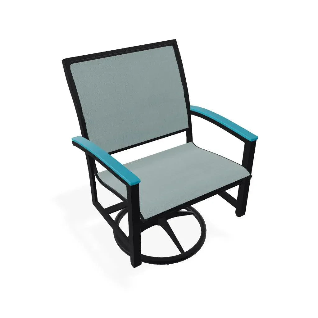 Bazza Sling Swivel Rocker MGP Arm Accents - LOOMLAN - Telescope - Outdoor Accent Chairs