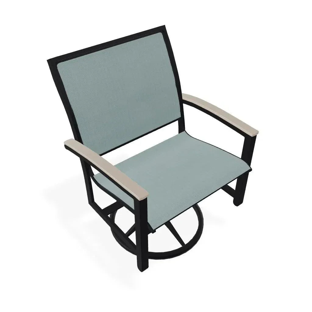 Bazza Sling Swivel Rocker MGP Arm Accents - LOOMLAN - Telescope - Outdoor Accent Chairs