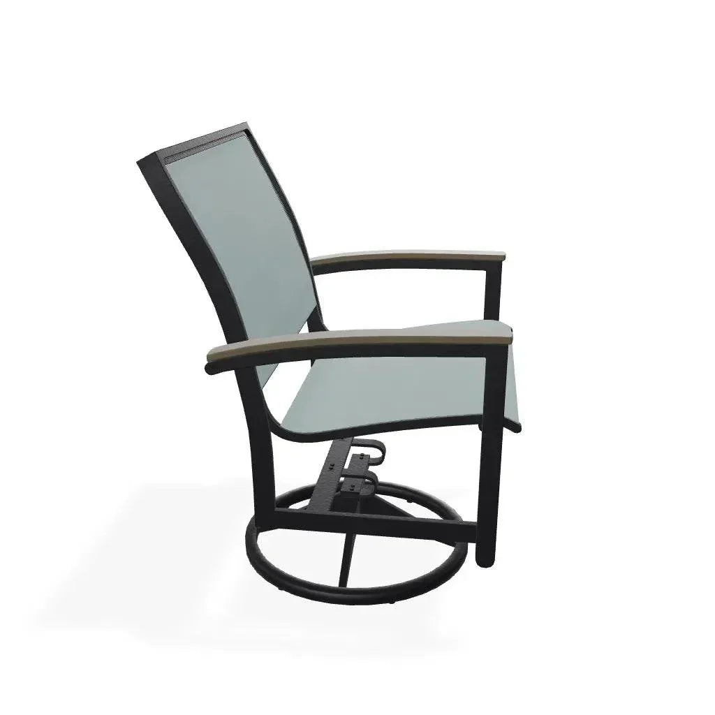 Bazza Sling Swivel Rocker MGP Arm Accents - LOOMLAN - Telescope - Outdoor Accent Chairs