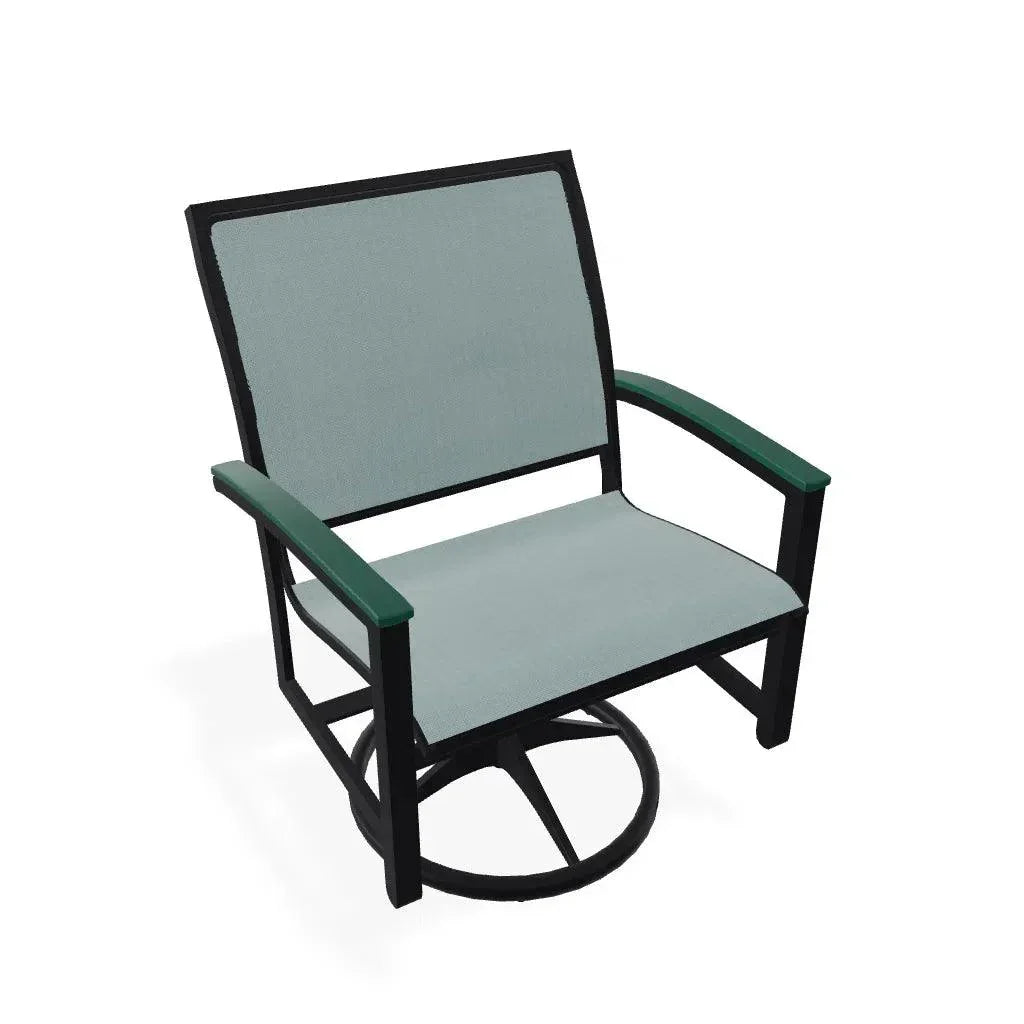 Bazza Sling Swivel Rocker MGP Arm Accents - LOOMLAN - Telescope - Outdoor Accent Chairs